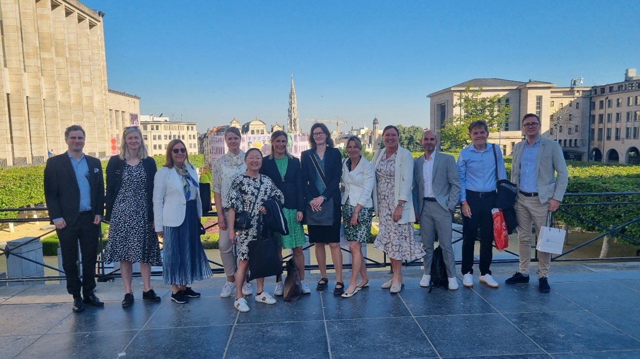 Deltagarna vid studieresan till Bryssel 2022